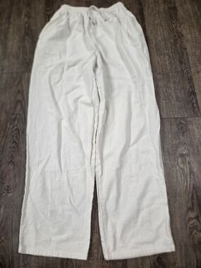 Isara Shop Elastic Waist Cream/Ivory XL Women's Cotton Thailand Pants